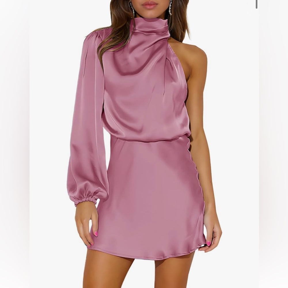 Mauve One Long Sleeve Mini Dress
